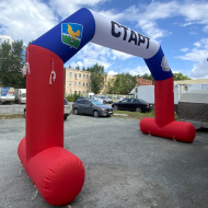 Надувная арка УСТОЙЧИВАЯ "ТРИКОЛОР" - Производственное предприятие АЭРО - Пневмокаркасные шатры и палатки,  надувные рекламные конструкции, надувные сцены, арки  и пневмокостюмы