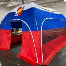 Надувной шатёр "Триколор" прямоугольной формы - Производственное предприятие АЭРО - Пневмокаркасные шатры и палатки,  надувные рекламные конструкции, надувные сцены, арки  и пневмокостюмы