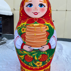 Надувная Матрёшка с блинами на Масленицу - Производственное предприятие АЭРО - Пневмокаркасные шатры и палатки,  надувные рекламные конструкции, надувные сцены, арки  и пневмокостюмы