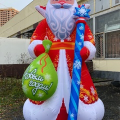 Надувная Новогодняя фигура "Дед Мороз" - Производственное предприятие АЭРО - Пневмокаркасные шатры и палатки,  надувные рекламные конструкции, надувные сцены, арки  и пневмокостюмы