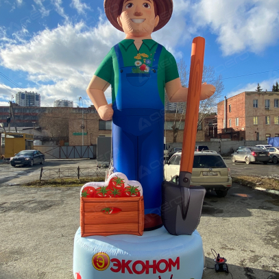Надувная рекламная фигура садовник - Производственное предприятие АЭРО - Пневмокаркасные шатры и палатки,  надувные рекламные конструкции, надувные сцены, арки  и пневмокостюмы