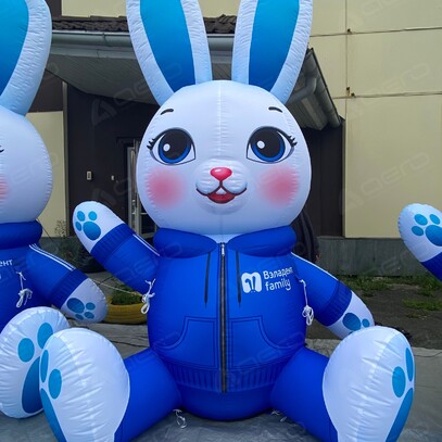 Надувная фигура "Заяц" - Производственное предприятие АЭРО - Пневмокаркасные шатры и палатки,  надувные рекламные конструкции, надувные сцены, арки  и пневмокостюмы